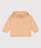 Sudadera con capucha de muletón para bebé beige TOURONE