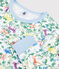Pijama con estampado de jungla de niño de tejido tubular blanco MARSHMALLOW/blanco MULTICO