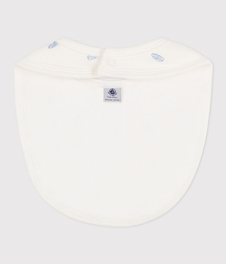 Babero de algod&oacute;n estampado blanco/multicolor