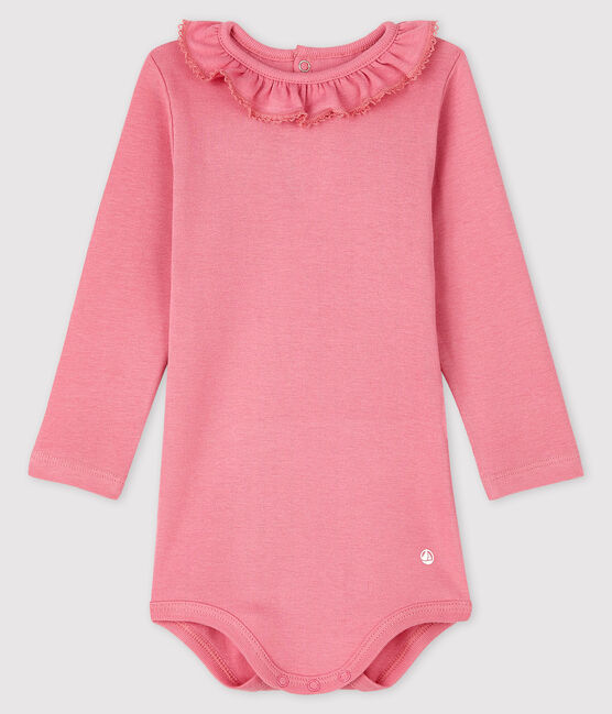 Bodi de manga larga para bebé niña rosa CHEEK