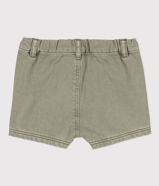 Shorts de tejido vaquero para bebé verde MARECAGE
