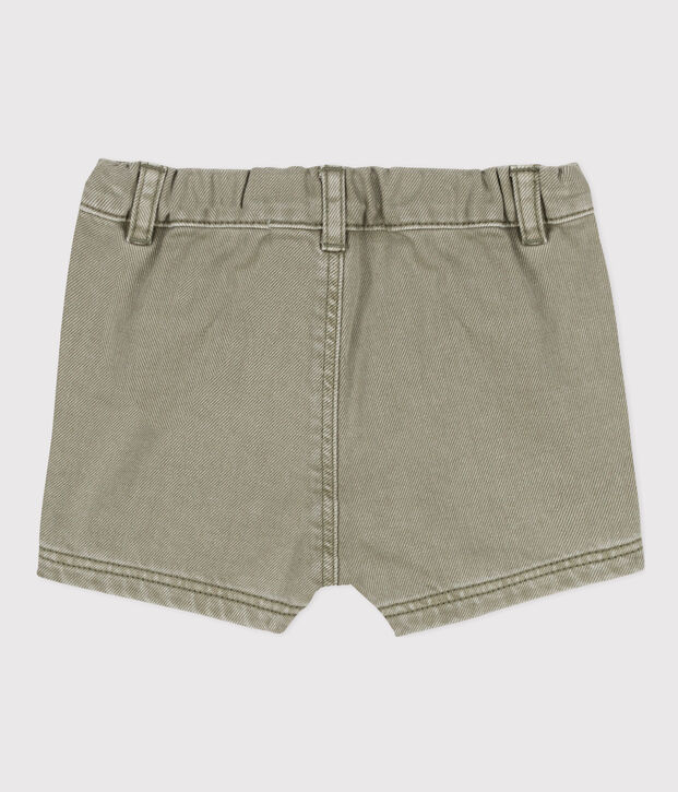 Shorts de tejido vaquero para beb&eacute; verde