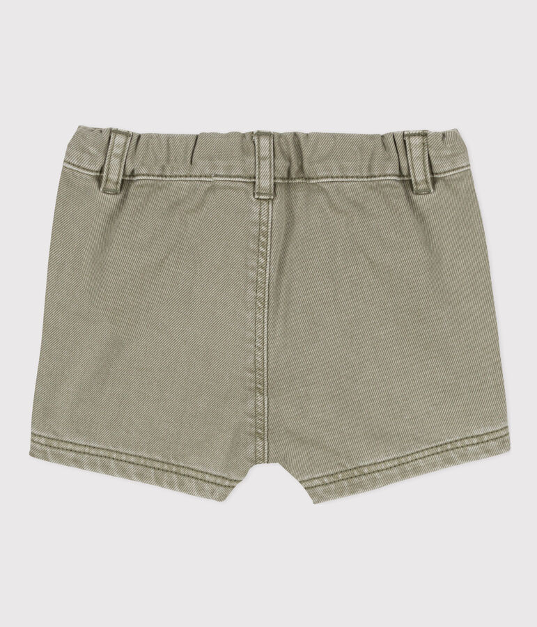 Shorts de tejido vaquero para beb&eacute; verde