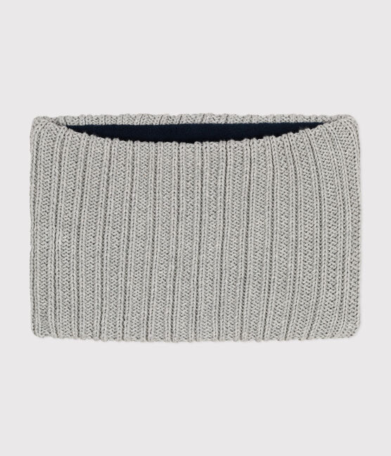 Cuello infantil de punto tricotado con forro polar gris CHATON CHINE