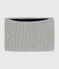 Cuello infantil de punto tricotado con forro polar gris CHATON CHINE