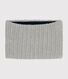 Cuello infantil de punto tricotado con forro polar