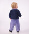 Pantal&oacute;n de terciopelo liso para beb&eacute; violeta