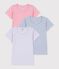 Juego de camisetas infantiles lisas de algod&oacute;n de manga corta multicolor