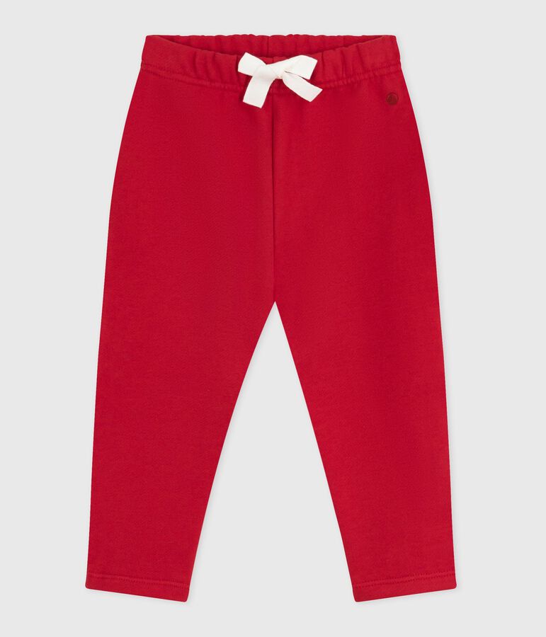Pantal&oacute;n liso de algod&oacute;n para beb&eacute; rojo