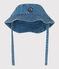 Gorro de pescador de tejido vaquero azul para beb azul DENIM CLAIR