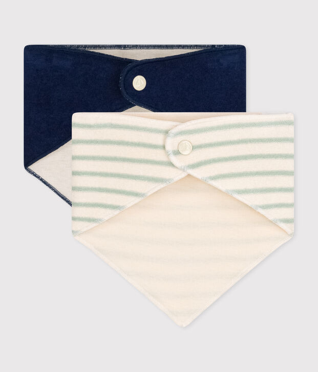 2 bandanas de rizo para beb&eacute; multicolor