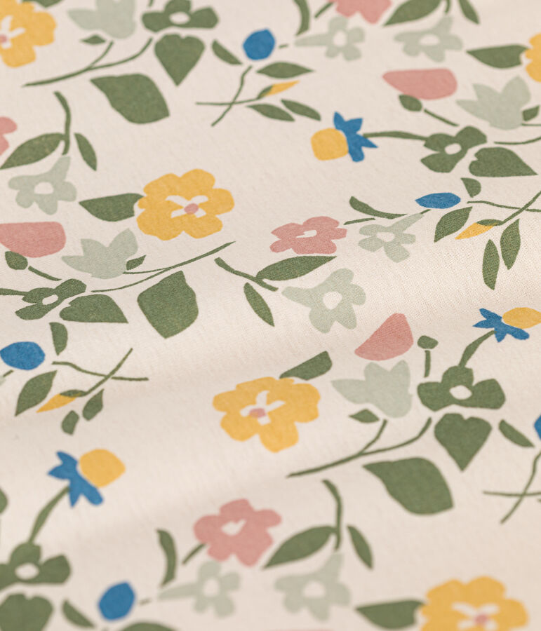 Saco de algod&oacute;n con flores TOG 2 para beb&eacute; blanco AVALANCHE/ MULTICO