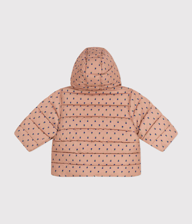 Abrigo estampado de beb&eacute; beige/multicolor
