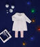 Conjunto de vestido de manga larga y leggings de algodón para bebé blanco MARSHMALLOW/blanco MULTICO