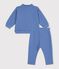 Conjunto de sudadera y pantal&oacute;n de algod&oacute;n liso para beb&eacute; azul