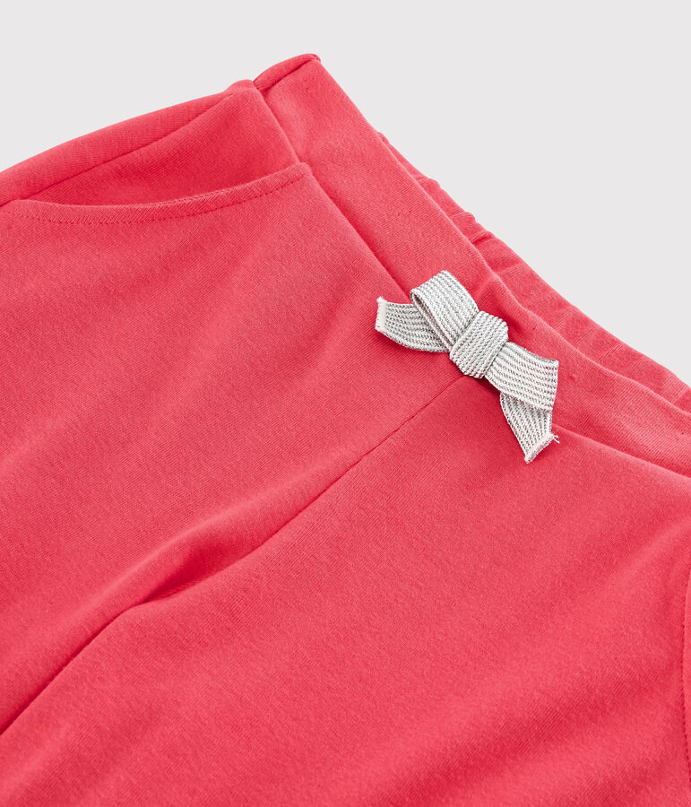 Pantal&oacute;n corto de algod&oacute;n de ni&ntilde;a rosa