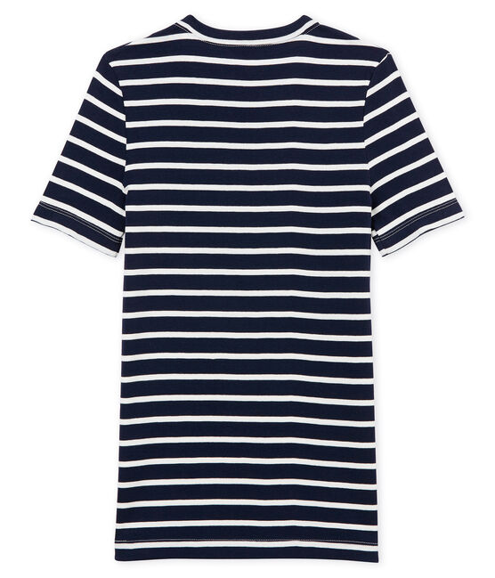 Camiseta a rayas para mujer de manga corta azul SMOKING/blanco MARSHMALLOW