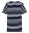 Camiseta a rayas para mujer de manga corta azul SMOKING/blanco MARSHMALLOW