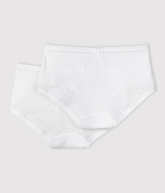 Juego de 2 braguitas caladas de niña de algodón orgánico variante 1