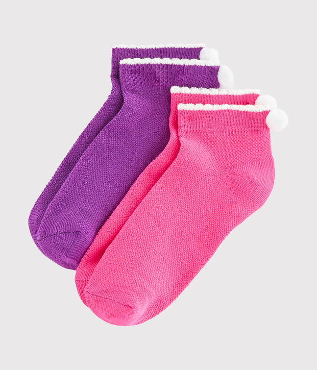 Lote de 2 pares de calcetines ni&ntilde;a multicolor