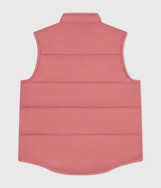 Chaqueta acolchada infantil sin mangas rosa