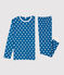 Pijama con estampado de estrellas de niño de algodón orgánico MALLARD/ MARSHMALLOW