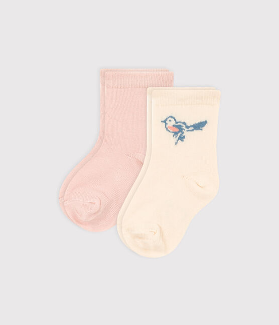 Juego de 2 pares de calcetines con pájaro para bebé variante 1