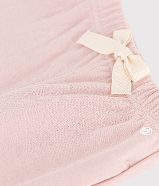 Pantalón de túbico liso para bebé rosa SALINE