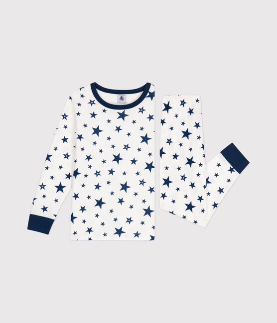 Pijama infantil de algodón con estampado de estrellas azul MARSHMALLOW/ INCOGNITO