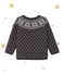 Cardigan de jacquard de bebé niño en lana gris CAPECOD/blanco MULTICO