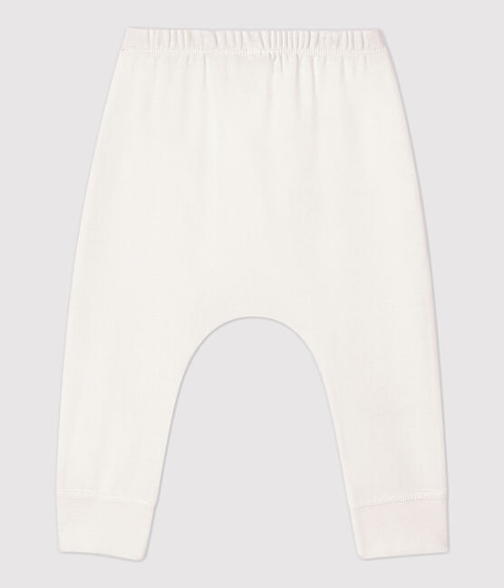 Leggings con cabeza de gatitos de bebé de algodón orgánico blanco MARSHMALLOW