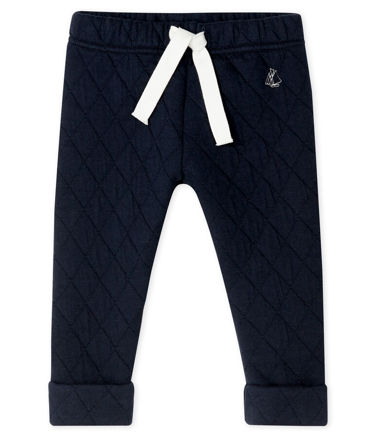 Pantal&oacute;n de beb&eacute; ni&ntilde;o en t&uacute;bico acolchado azul