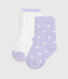 2 pares de calcetines de algodón con estampado de corazones para bebé