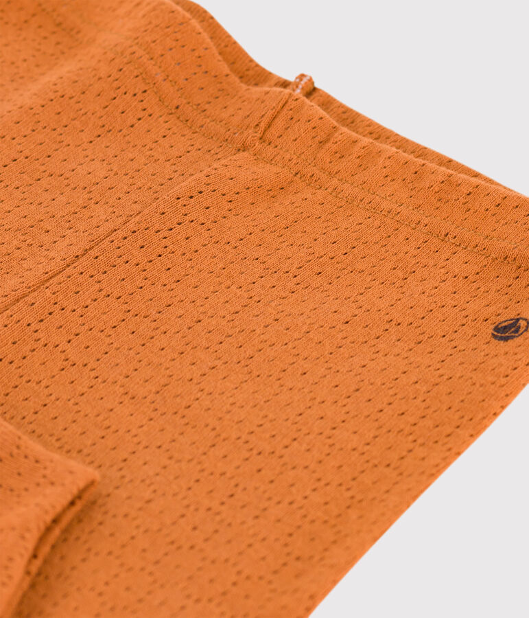 Leggings de algod&oacute;n calado para beb&eacute; marron