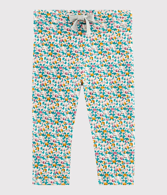 Pantalón para bebé niña blanco MARSHMALLOW/blanco MULTICO