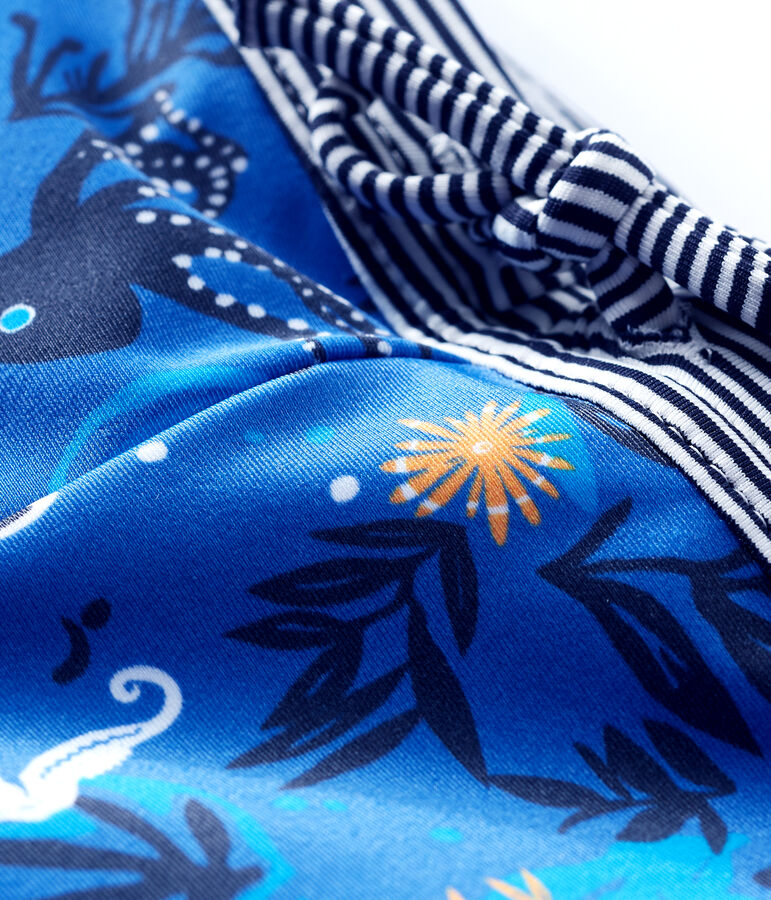 Short de ba&ntilde;o eco-sostenible de beb&eacute; ni&ntilde;o azul SURF/blanco MULTICO
