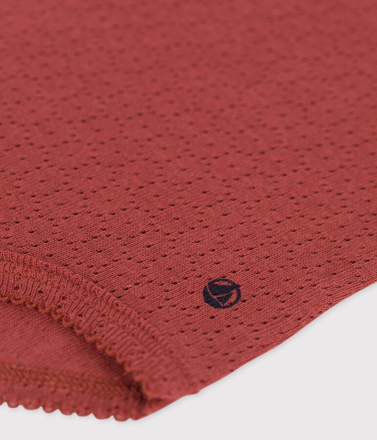 Body de punto calado de manga corta para beb&eacute; marron OMBRIE