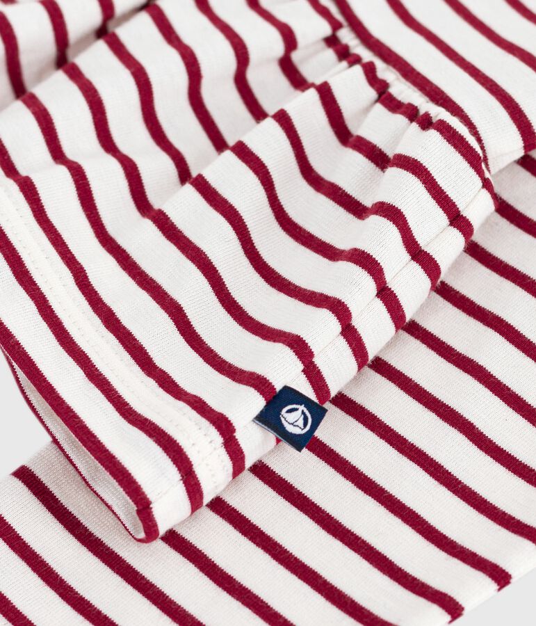 Marinera infantil de algod&oacute;n crudo/rojo