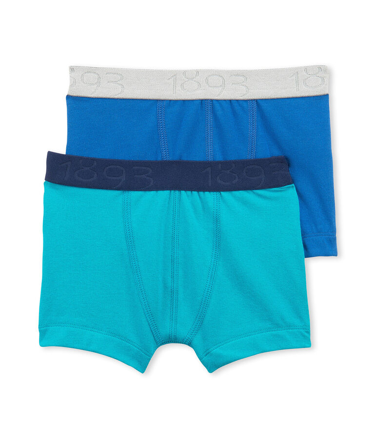 Set of 2 boy's plain stretch jersey boxers lote .