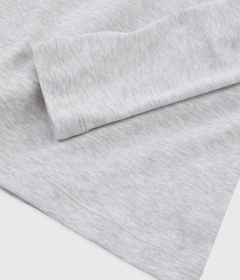 Camiseta ic&oacute;nica con cuello redondo para mujer gris