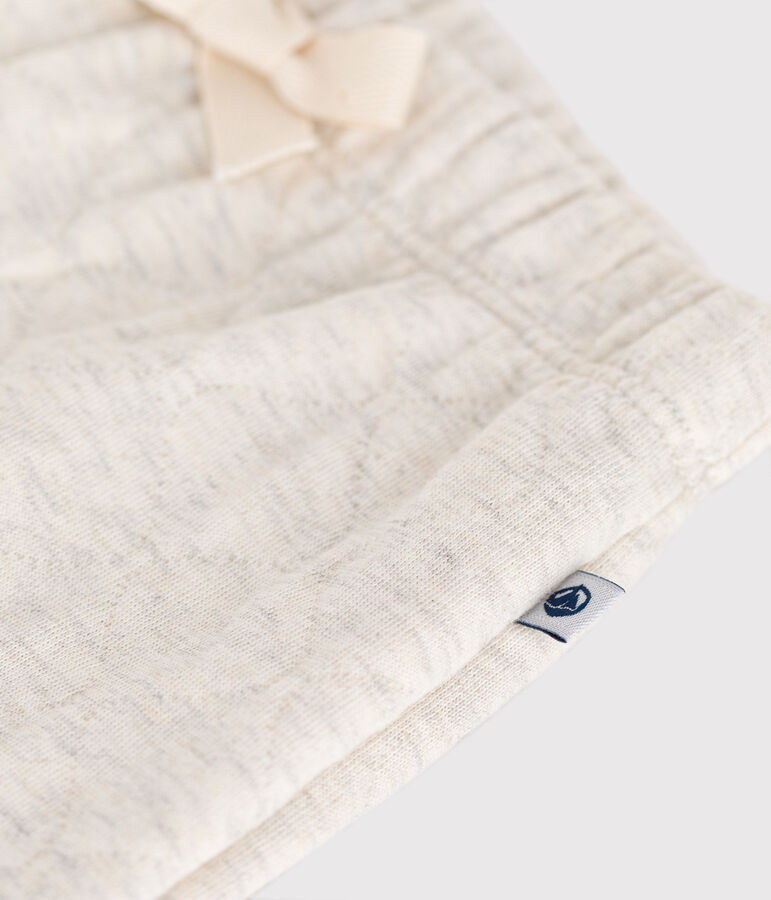 Pantal&oacute;n de t&uacute;bico acolchado para beb&eacute; beige