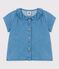 Blusa de tejido vaquero ligero ecológico para bebé azul DENIM CLAIR