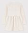 Vestido de manga larga en muletón para niña beige MONTELIMAR CHINE