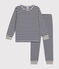 Pijama infantil de algodón a rayas azul SMOKING/blanco MARSHMALLOW
