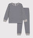 Pijama infantil de algodón a rayas