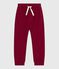 Pantalón infantil de jogging liso de algodón AMARANTE