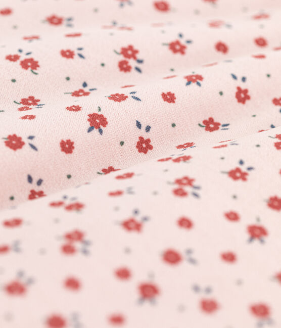 SACO DE TERCIOPELO TOG 2 CON FLOR PARA BEBÉ rosa SALINE/blanco MULTICO
