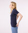 Camiseta Iconique de manga corta de punto liso para mujer azul SMOKING