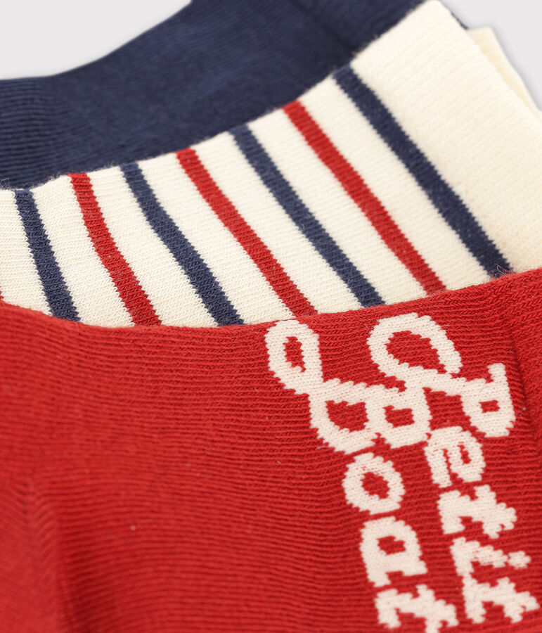 Juego de 3 pares de calcetines para ni&ntilde;o/ni&ntilde;a multicolor