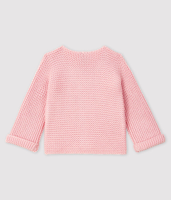 Cárdigan de lana y algodón para bebé niña rosa MINOIS